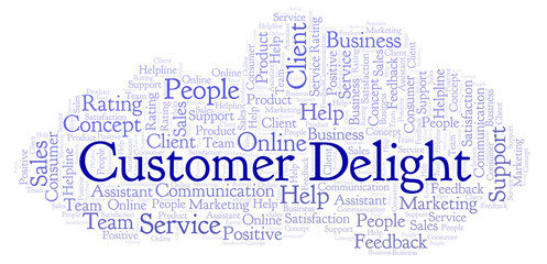 Fototapeta premium Customer Delight word cloud.