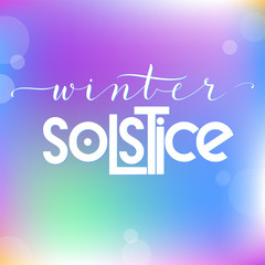Winter solstice lettering. Elements for invitations, posters, greeting cards