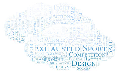 Exhausted Sport word cloud.