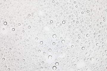 Rain droplets on glass background, Water drops on glass.