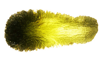 moldavite mineral isolated