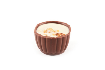 Chocolate candy isolated