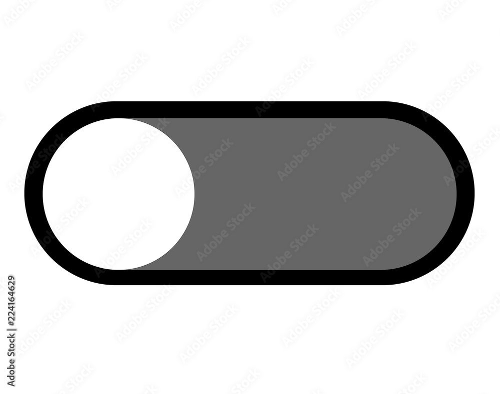 Poster toggle off swipe icon on white background. flat style. toggle off on icon for your web site design, 