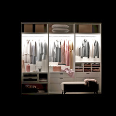 3d render of wardrobe