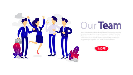 Our team horizontal banner for your website