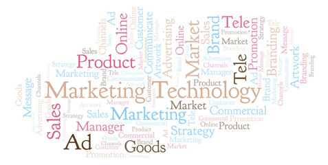 Fototapeta premium Word cloud with text Marketing Technology.