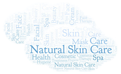 Fototapeta na wymiar Natural Skin Care word cloud.