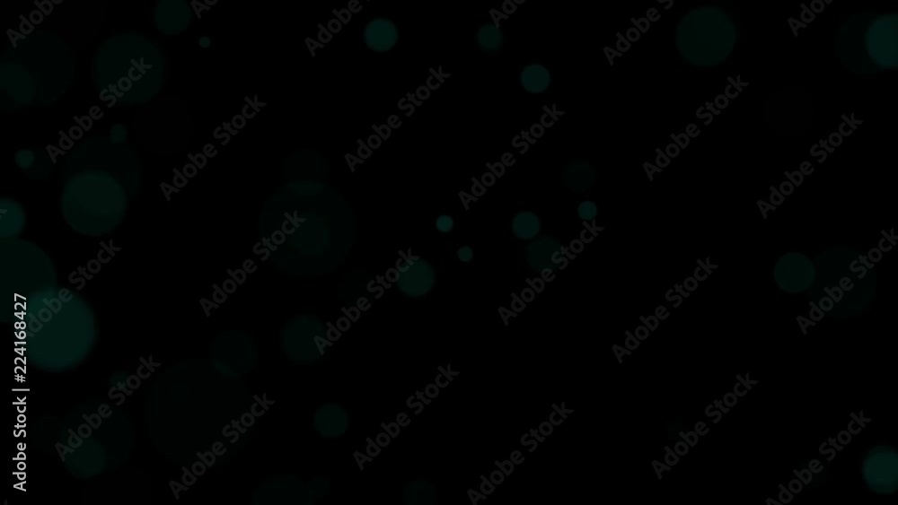 Poster blue glowing particles animated against a dark background. 3d rendering abstract background with dep