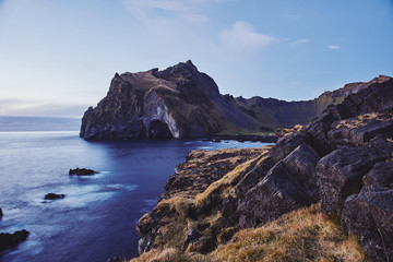 Fototapeta na wymiar Vestmannaeyjar (Westman Islands) is a small archipelago to the south of Iceland. 
