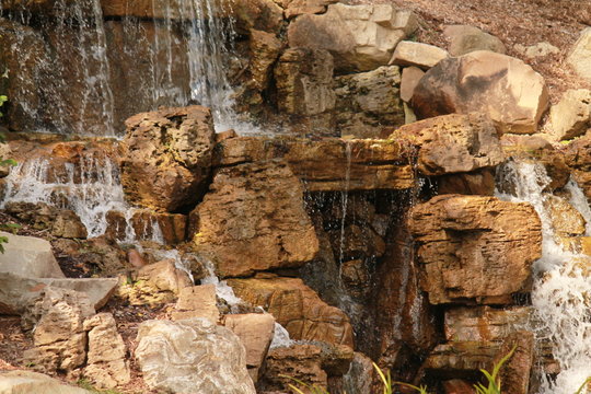 Waterfall on rocks