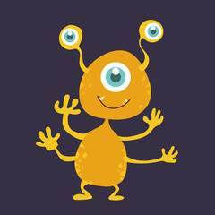 Cute monster cartoon character 005
