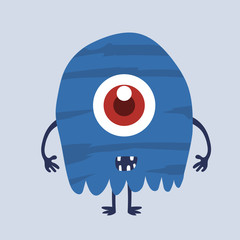 Cute monster cartoon character 007