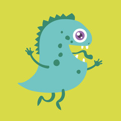 Cute monster cartoon character 004