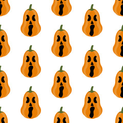 Halloween pumpkin seamless pattern