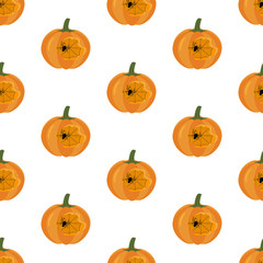 Halloween pumpkin seamless pattern