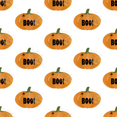 Halloween pumpkin seamless pattern