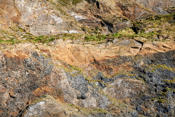 Obraz premium The wall of the mountain in Iceland as a background