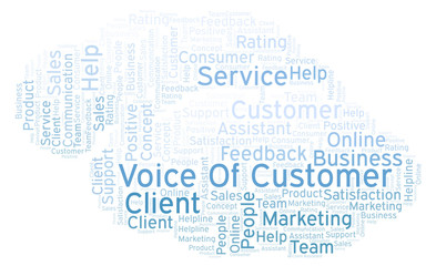 Voice Of Customer word cloud.