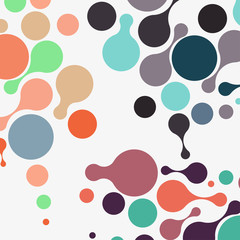 bright abstract molecule on a white background