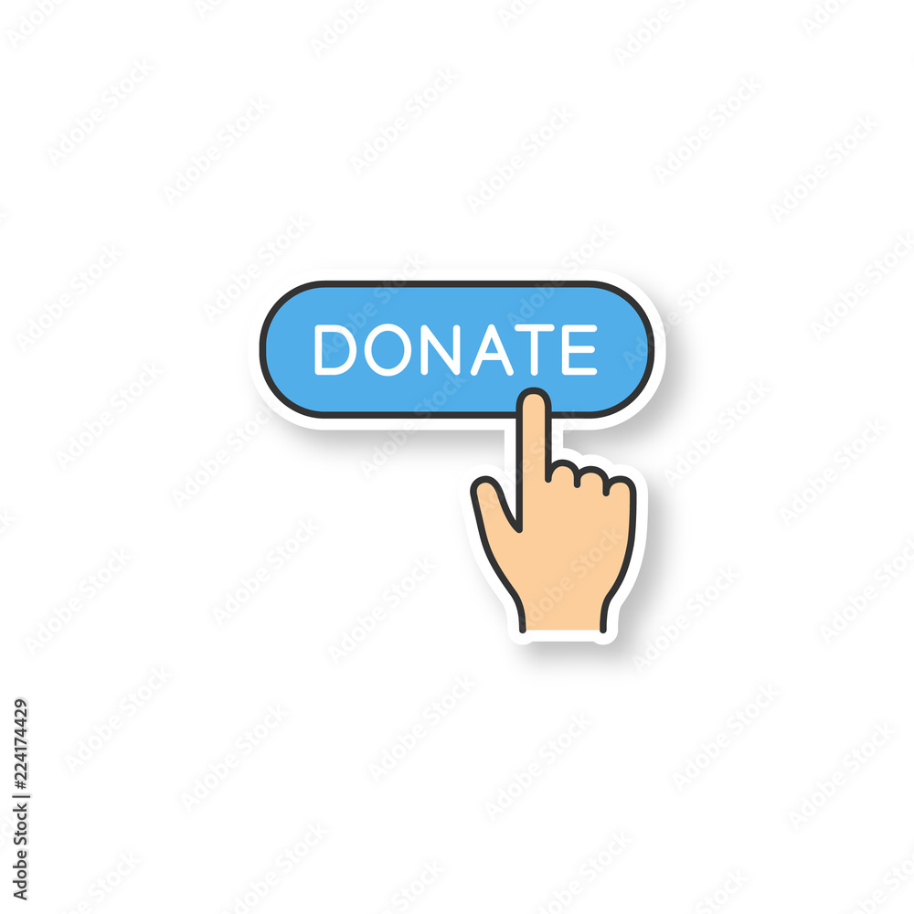 Aufkleber donate button click patch