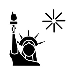 The Statue of Liberty glyph icon