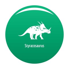 Styracosaurus icon. Simple illustration of styracosaurus vector icon for any design green