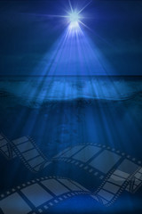 Movie background with light and color 