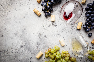 Red and white wine