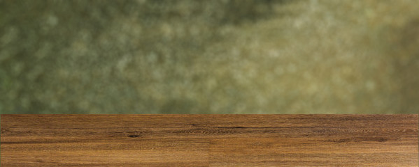 blank wooden table. Flooring. Texture of an old green stone. Mockup. Background