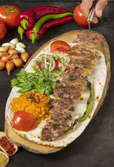 traditional cag kebab döner in turkey
