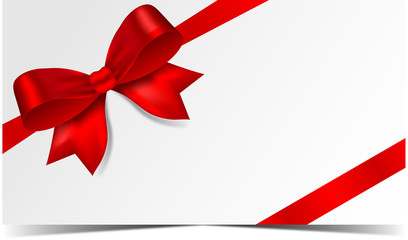 Red bow with ribbon