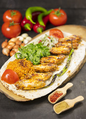 chicken shish kebab turkish tavuk sis traditional turkish food