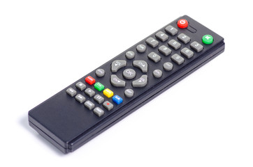 Remote tv equipment on a white background isolation