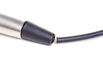 Microphone silver sound on white background isolation