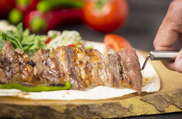 traditional cag kebab döner in turkey