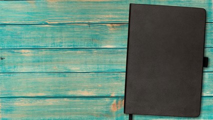 Blank notebook on a white background