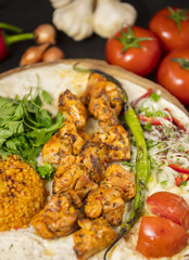 Fototapeta premium chicken shish kebab turkish tavuk sis traditional turkish food