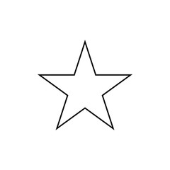 Fototapeta premium Star line icon, favorite outline, linear pictogram isolated on white. Logo vector illustration