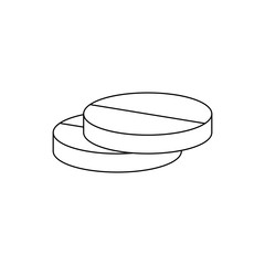 Pills line icon for websites and mobile minimalistic flat design. Logo vector illustration