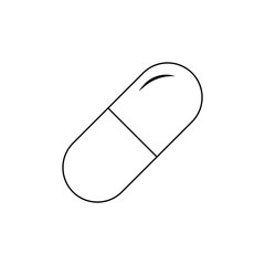 Pills line icon in modern style. Vector illustration for your web site mobile logo app UI design