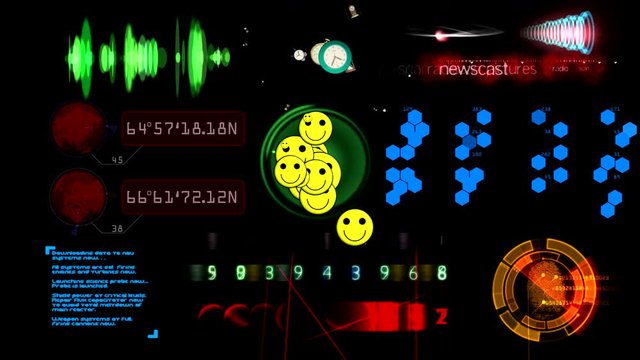 Technologies of smartphone. Graphic image of technologies 