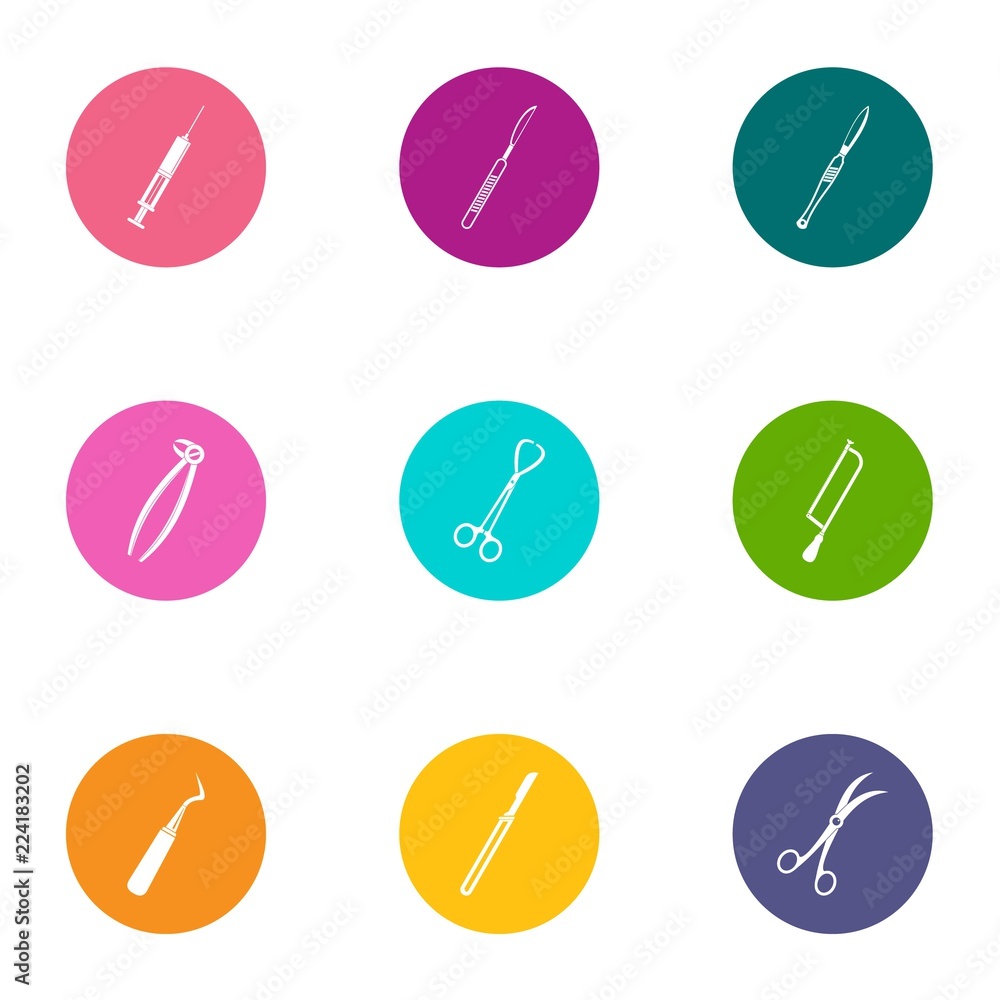 Poster cut icons set. flat set of 9 cut vector icons for web isolated on white background
