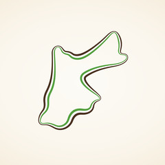 Jordan - Outline Map