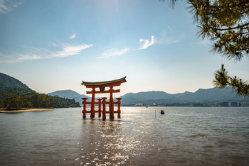 Miyajima, Floating Torii gate, high tide long exposure