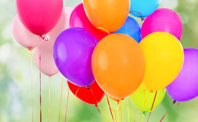 Bunch of colorful balloons on white background © BillionPhotos.com