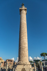 Colonna di Traiano, or Trajan's Column, Rome, Italy 