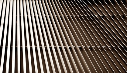 Abstract close-up view of modern copper ventilated on building