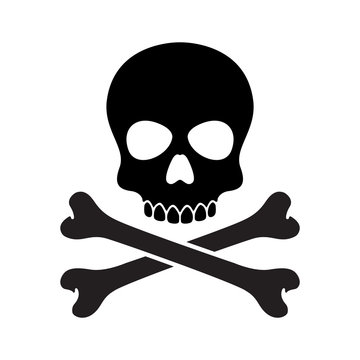 pirate skull vector Halloween icon logo bone ghost skeleton illustration clip art graphic