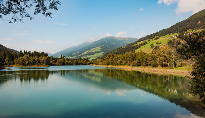 Fototapeta na wymiar Summer landscape of alpine lake