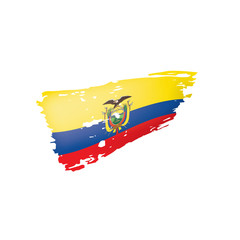 Ecuador flag, vector illustration on a white background.